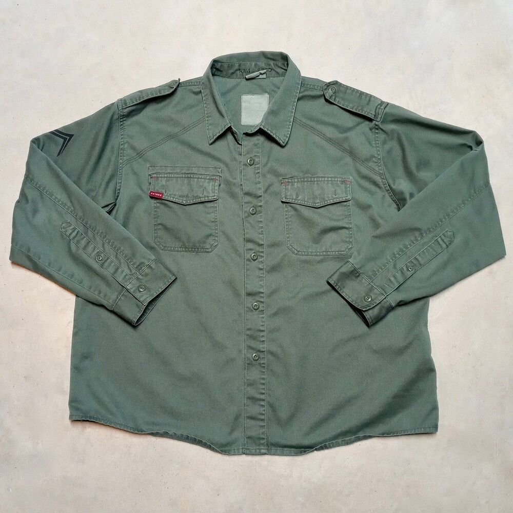 Rothco Military Long Sleeve Jacket Shirt MW4-2200 Army Green Men's Size XL